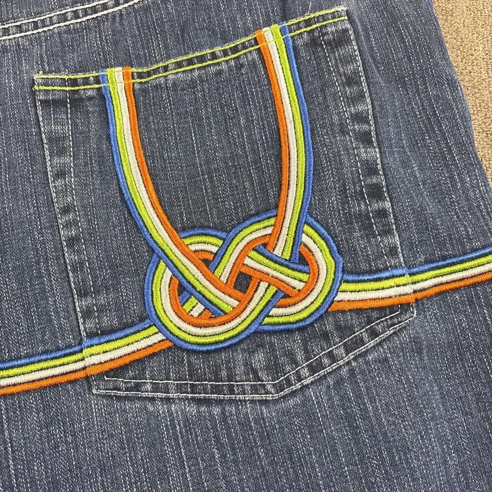 Y2K Men’s Evolution In Design Denim Shorts Jorts Size 50 Big & Tall Blue